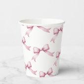 ピンクボウエレガント誕生日 紙コップ (左)