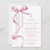 ピンクボウエレガント&ロザリオの確認 招待状 (正面)