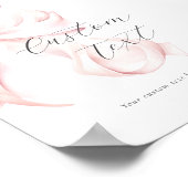 ピンクボウカスタム文字テーブル記号 ポスター (角)