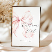 ピンクボウカスタム文字テーブル記号 ポスター