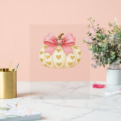 ピンクボウカボチャとゴールデンハート – コケットファル アクリルサイン (ウェディング)