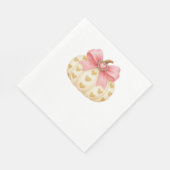 ピンクボウカボチャとゴールデンハート – コケットファル スタンダードランチョンナプキン (角)