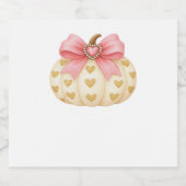 ピンクボウカボチャとゴールデンハート – コケットファル スパークリングワインラベル (シングルラベル)