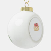 ピンクボウカボチャとゴールデンハート – コケットファル セラミックボールオーナメント (左)