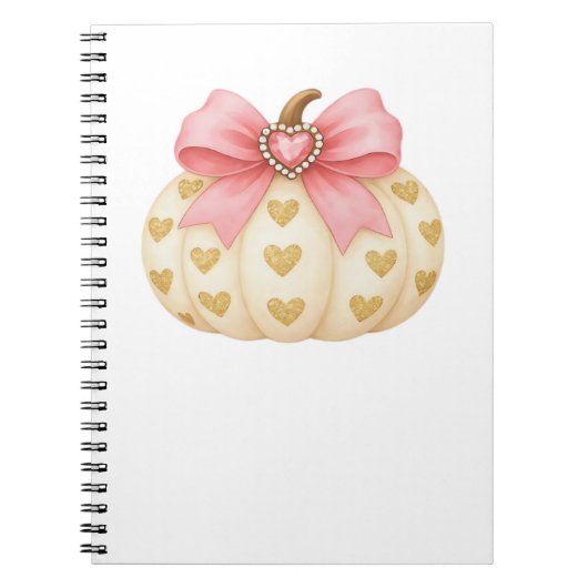 ピンクボウカボチャとゴールデンハート – コケットファル ノートブック (正面)