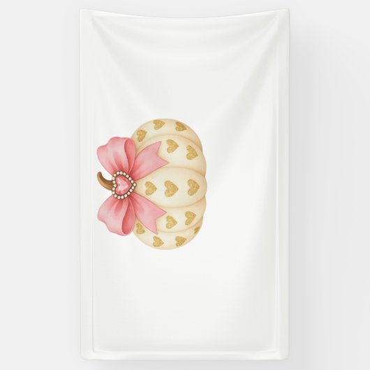 ピンクボウカボチャとゴールデンハート – コケットファル 横断幕 (縦)