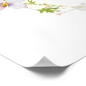 ピンクボウカボチャフローラベビーシャワーウェルカムサイン ポスター (角)