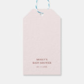 ピンクボウカボチャ赤ちゃんシャワーギフトラベル ギフトタグ (裏面)