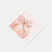 ピンクボウカボチャ赤ちゃんシャワーナプキン スタンダードカクテルナプキン (角)