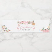 ピンクボウカボチャ赤ちゃんシャワー ペットボトルラベル (シングルラベル)