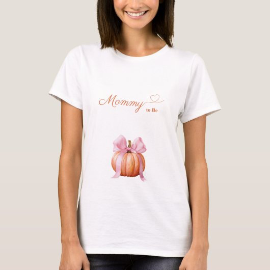 ピンクボウカボチャMommy Tシャツ (正面)