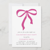 ピンクボウガレンティンデイパーティー 招待状 (正面)