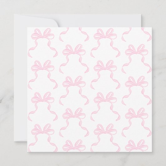 ピンクボウガーリーコケット12thバースデーパーティスクーラ 招待状 (裏面)