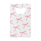 ピンクボウガーリー美的ベビーシャワーパーティーの好意 クレジットカード栓抜き (裏面)