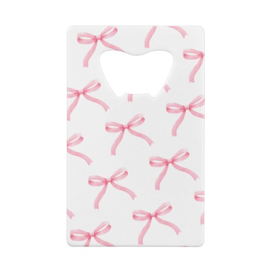 ピンクボウガーリー美的ベビーシャワーパーティーの好意 クレジットカード栓抜き (裏面)