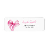 ピンクボウガールズ1stバースデーアドレス ラベル (正面)