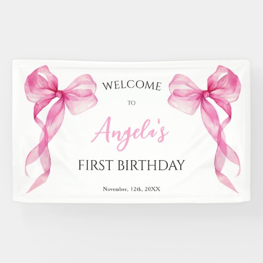 ピンクボウガールズ1stバースデーウェルカム 横断幕 (横)