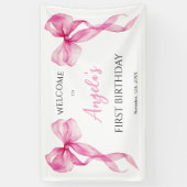 ピンクボウガールズ1stバースデーウェルカム 横断幕 (縦)