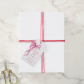 ピンクボウガールズ1st誕生日ありがとう ギフトタグ (より糸付き)