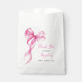 ピンクボウガールズ1st誕生日ありがとう フェイバーバッグ (正面)