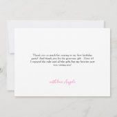 ピンクボウガールズ1st誕生日 サンキューカード (裏面)