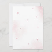 ピンクボウガールベビーシャワーパーティー 招待状 (裏面)