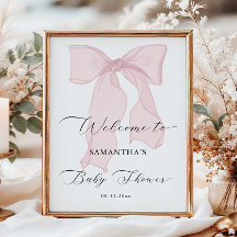 ピンクボウガール赤ちゃんシャワーへようこそ