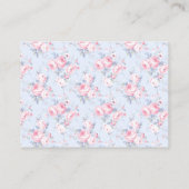 ピンクボウガール赤ちゃんシャワーベビー エンクロージャーカード (裏面)