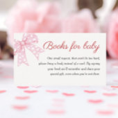 ピンクボウガール赤ちゃんシャワーベビー エンクロージャーカード