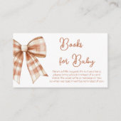 ピンクボウガール赤ちゃんシャワーベビー エンクロージャーカード (正面)