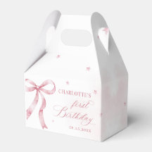 ピンクボウガール1st誕生日パーティー