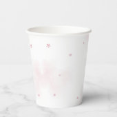 ピンクボウガール1st誕生日パーティー 紙コップ (裏面)