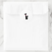 ピンクボウキャットクリーンガーリーガールキットのアトミック猫 ラウンドシール (バッグ)