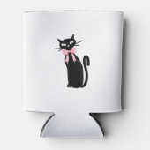 ピンクボウキャットクリーンガーリーガールキットのアトミック猫 缶クーラー (正面)