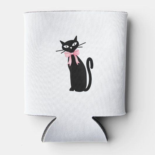 ピンクボウキャットクリーンガーリーガールキットのアトミック猫 缶クーラー (正面)