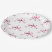 ピンクボウキャンドルガールズジャストワンワン誕生日 ペーパープレート (アングル)