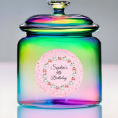 ピンクボウキュート幽霊ハロウィーン子供の誕生日 ラウンドシール