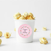 ピンクボウキュート幽霊ハロウィーン子供の誕生日 ラウンドシール