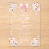 ピンクボウキンセアニェラアクリル招待状 アクリル招待状 (正面)