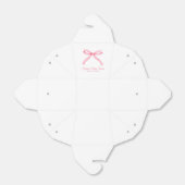 ピンクボウクラシックコケガーリーットベビーシャワー フェイバーボックス (折り畳みなし)