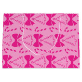 ピンクボウクリスマスバッグ ラージペーパーバッグ (正面)