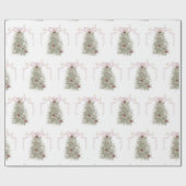 ピンクボウクリスマス ラッピングペーパー (フラット)