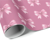 ピンクボウクリスマス ラッピングペーパー (ロールコーナー)