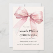 ピンクボウクリーエレガントムキンセアニェラ 招待状 (正面)