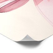 ピンクボウクリームベージュスウィート16へようこそ ポスター (角)