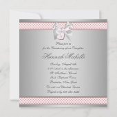 ピンクボウクロスガールズピンクバプテスチャージング 招待状 (裏面)