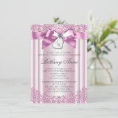 ピンクボウクロスファースト聖餐式 招待状 (スタンド正面)