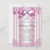 ピンクボウクロスファースト聖餐式 招待状 (正面)