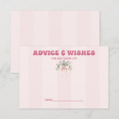 ピンクボウグラードお祝いアドバイスアンドウィッシュ エンクロージャーカード (正面/裏面)