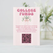 ピンクボウグラードお祝いカレッジファンド エンクロージャーカード (スタンド正面)